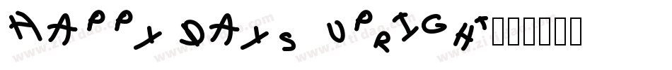 Happy Days Upright字体转换